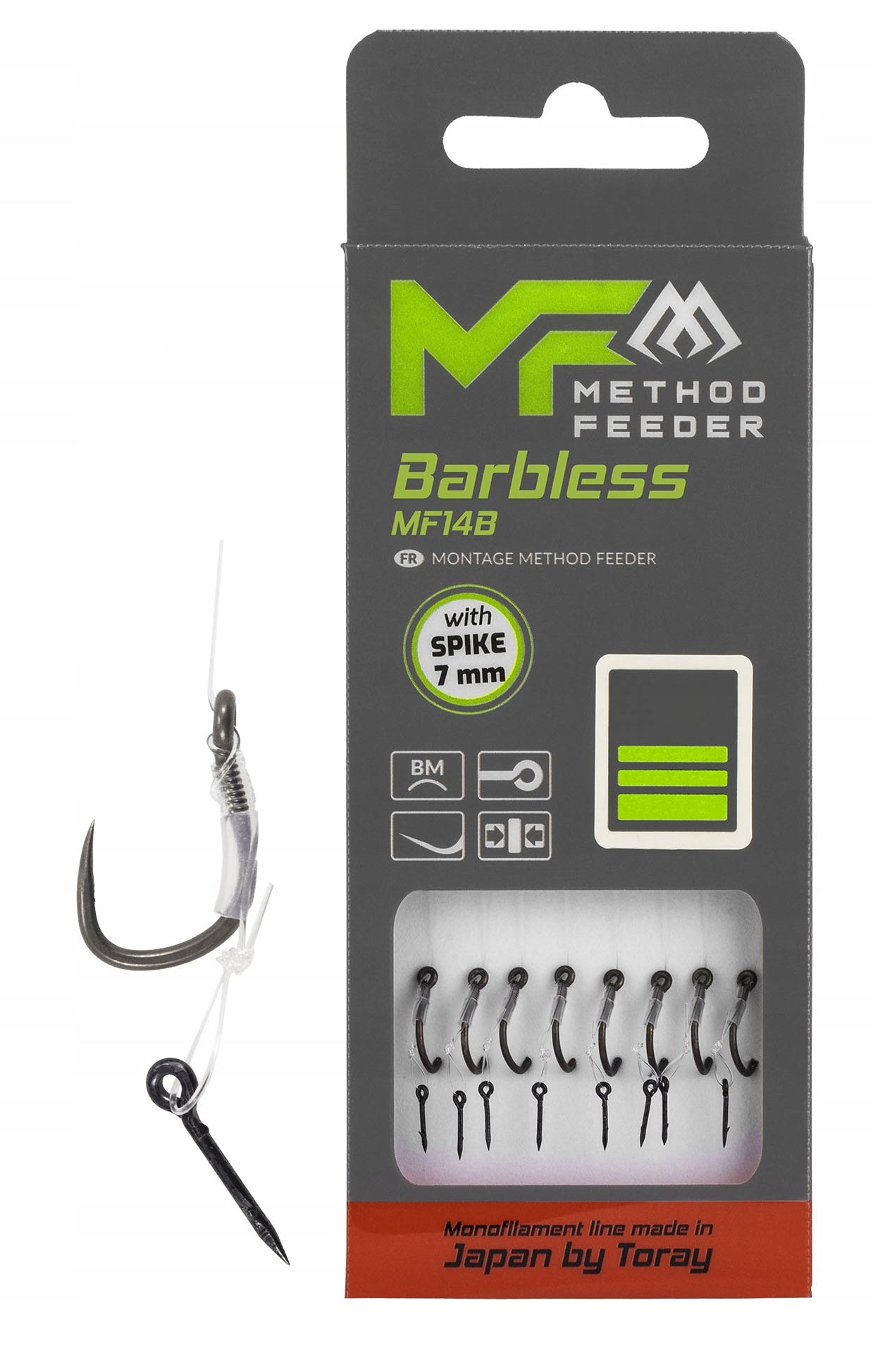 PRZYPONY MIKADO METHODFEEDER Z IGŁĄ #12 DB 0.23mm 8szt.