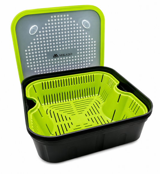 Pudełko MIKADO do pelletu - z sitkiem - 1.5L